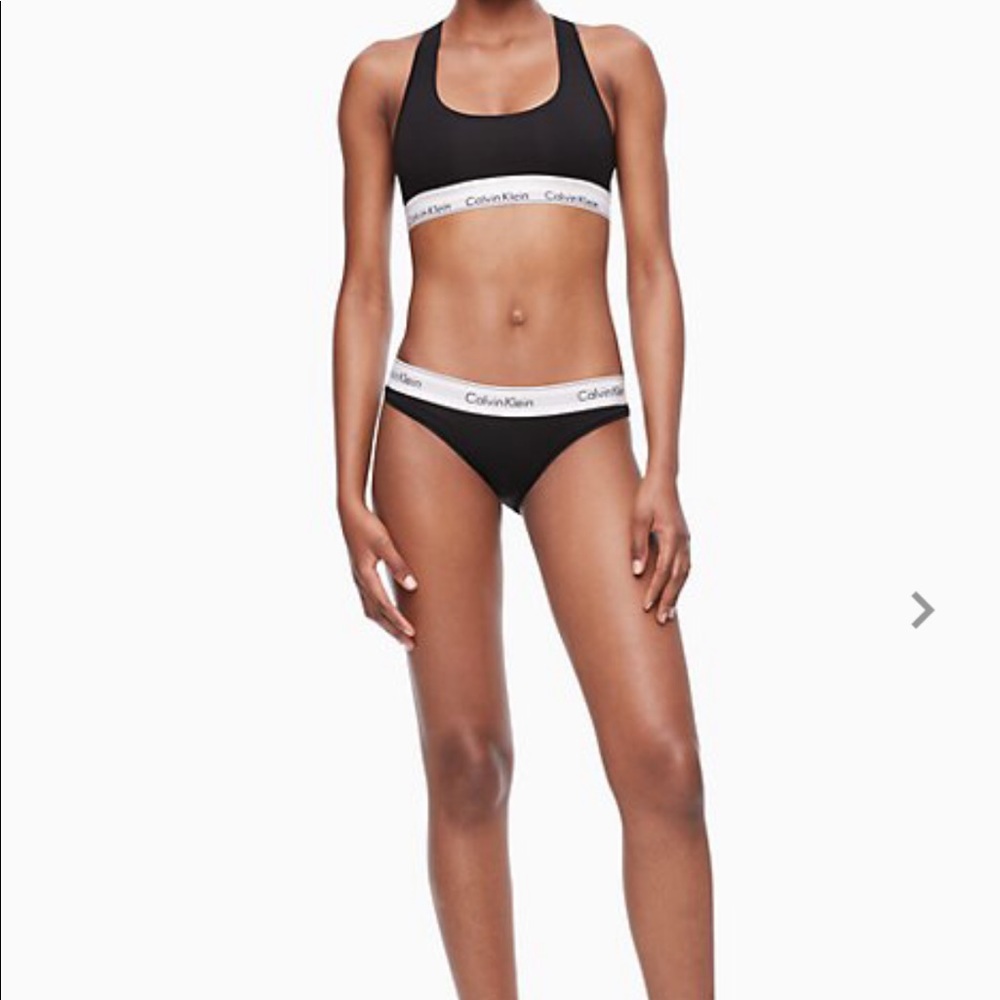 Calvin Klein modern logo sports bra